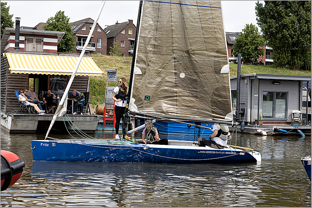 100 Jahre Rheinwoche 2022 - 2. Wettfahrt  Hitdorf - Duesseldorf, 03.06.2022,
